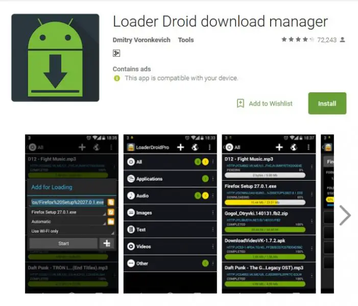 Loader Droid Download Manager