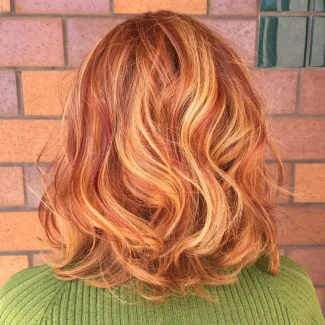 Blonde and Red Bob