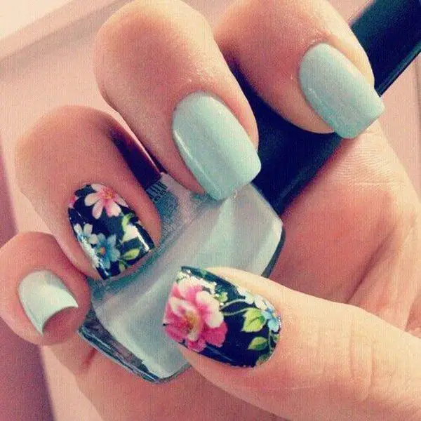 Floral Nails Designs