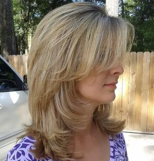 Hairstyle with Bangs and Layers