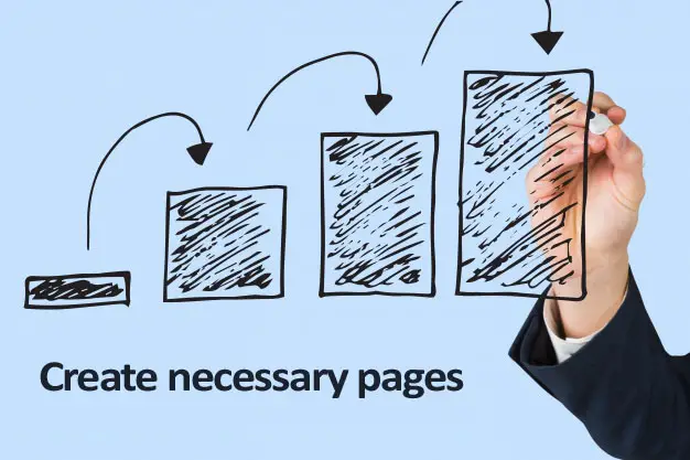 Create necessary pages