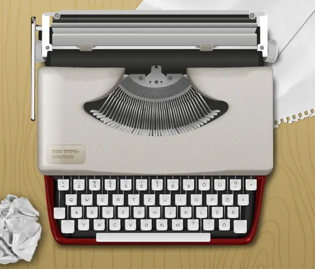 Realistic typewriter