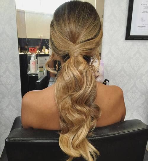 Twisted Low Ponytail hairstyles